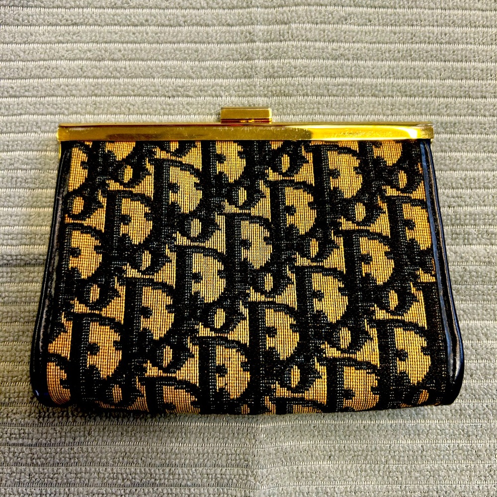 Christian Dior Trotter Canvas Cosmetic Pouch AUTHENTIC